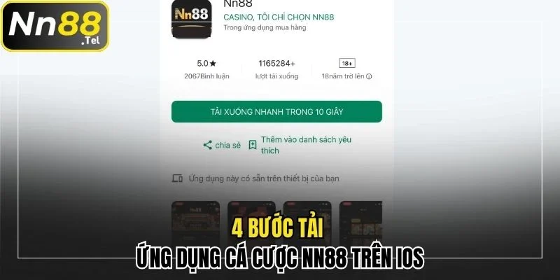 Tải App NN88 Chi Tiết Trong 4 Thao Tác Trên IOS & Android 2 4 bước tải ứng dụng cá cược NN88 trên IOS