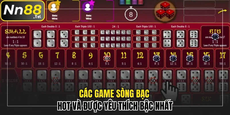 Các game sòng bạc hot và được yêu thích bậc nhất