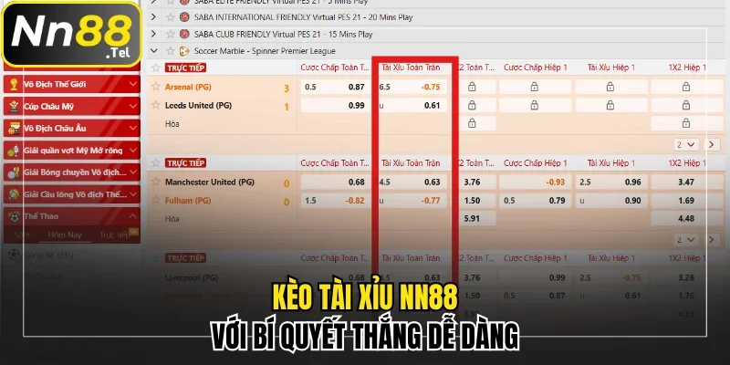 Kèo tài xỉu NN88
